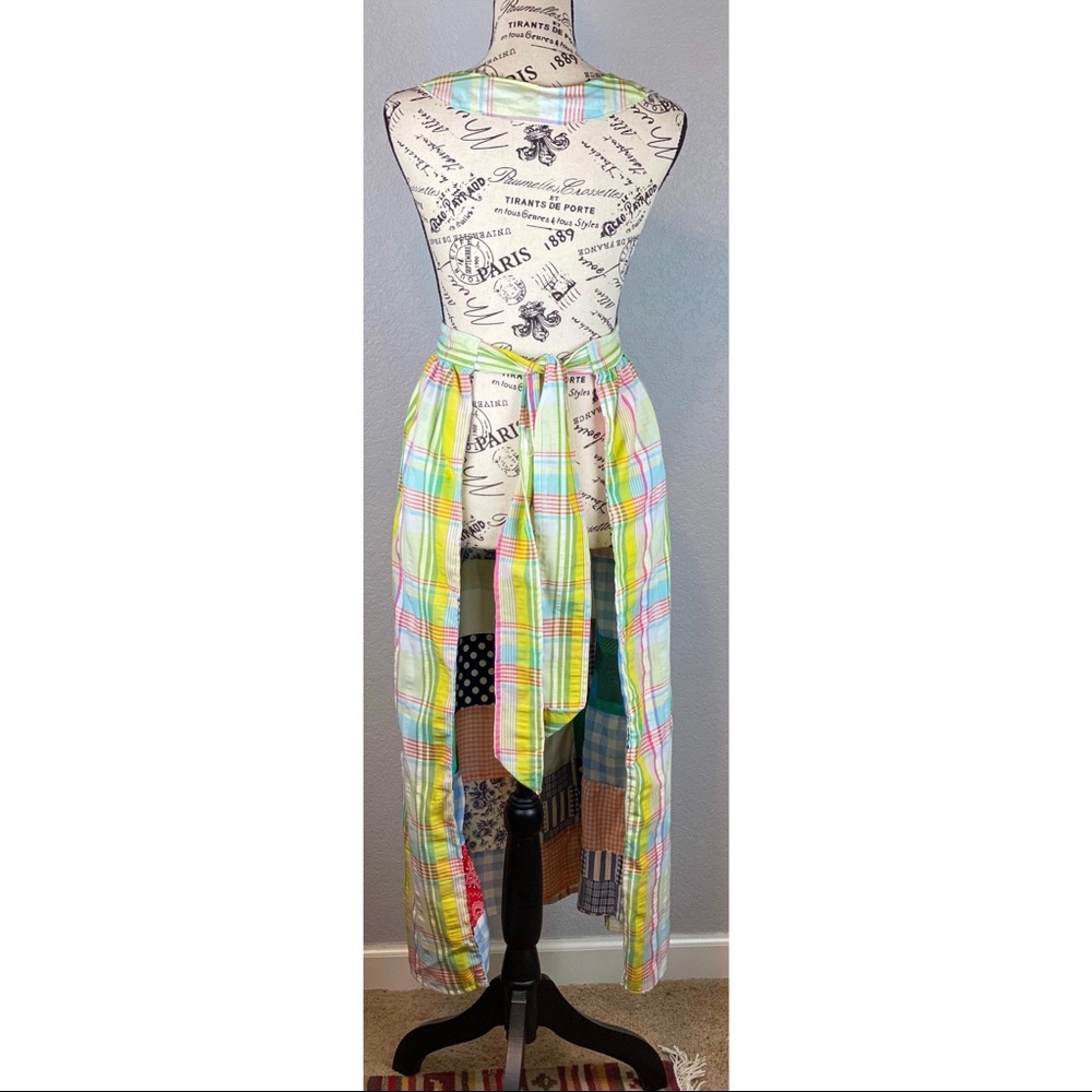 Vintage 70’s Pinafore Reversible Patchwork Apron, ONE SIZE - Picture 7 of 7